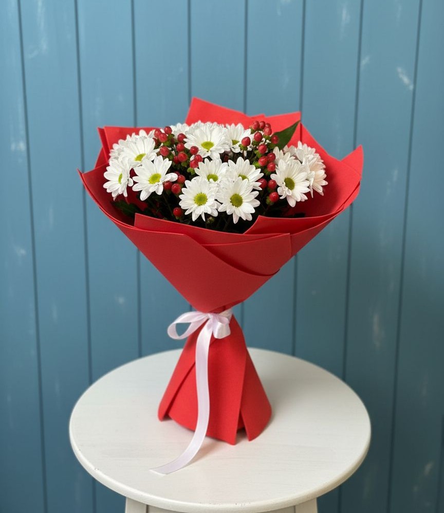 Букет цветов из: Хризантемы в Углянце