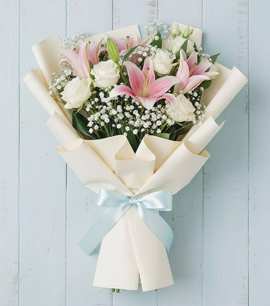 Букет цветов из: Лилии в Углянце