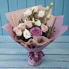 Букет цветов из:  Розы и Лизиантусы #REPLACE_PRED# Углянце