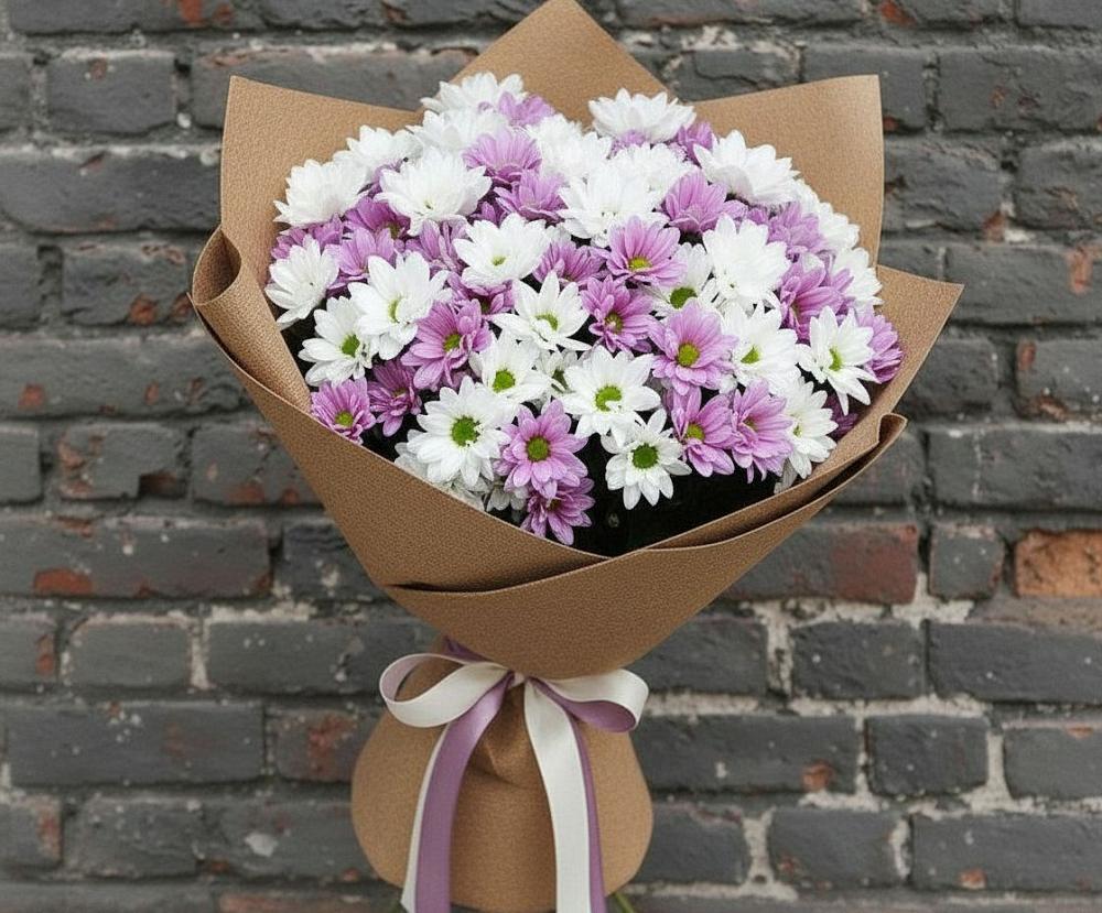 Букет цветов из: Хризантемы в Углянце