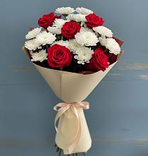Букет цветов из:  Розы и Хризантемы в Углянце