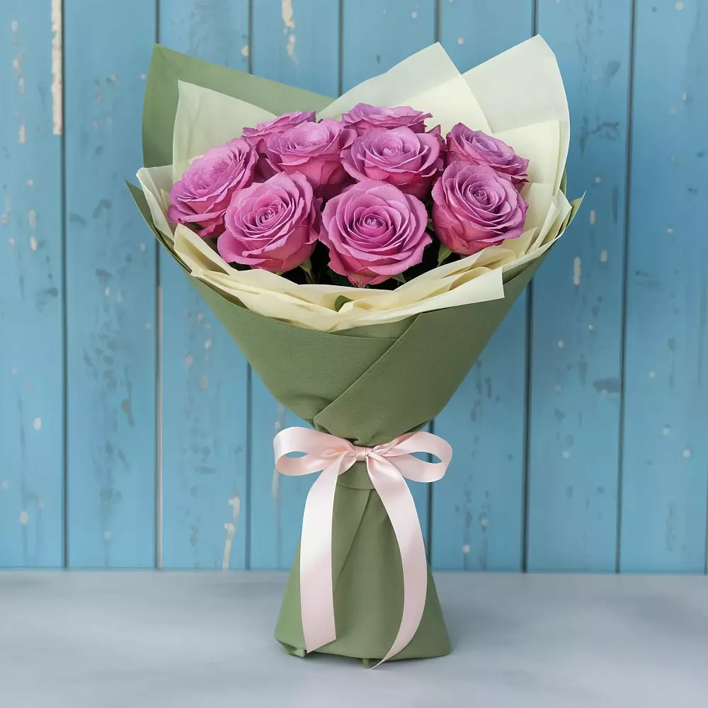 Букет Розы Фёрст Леди в Углянце