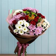 Букет цветов из:  Розы, Хризантемы и Альстромерии в Углянце