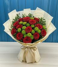 Букет цветов из:  Розы и Хризантемы в Углянце