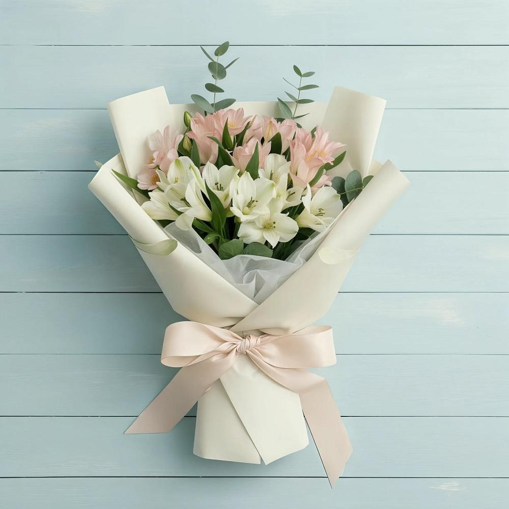 Букет цветов из: Альстромерии в Углянце